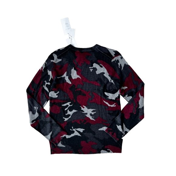 Zadig & Voltaire Cashmere Kennedy Camo Crew Sweater Grey / Red ( XS ) - Picture 4 of 4